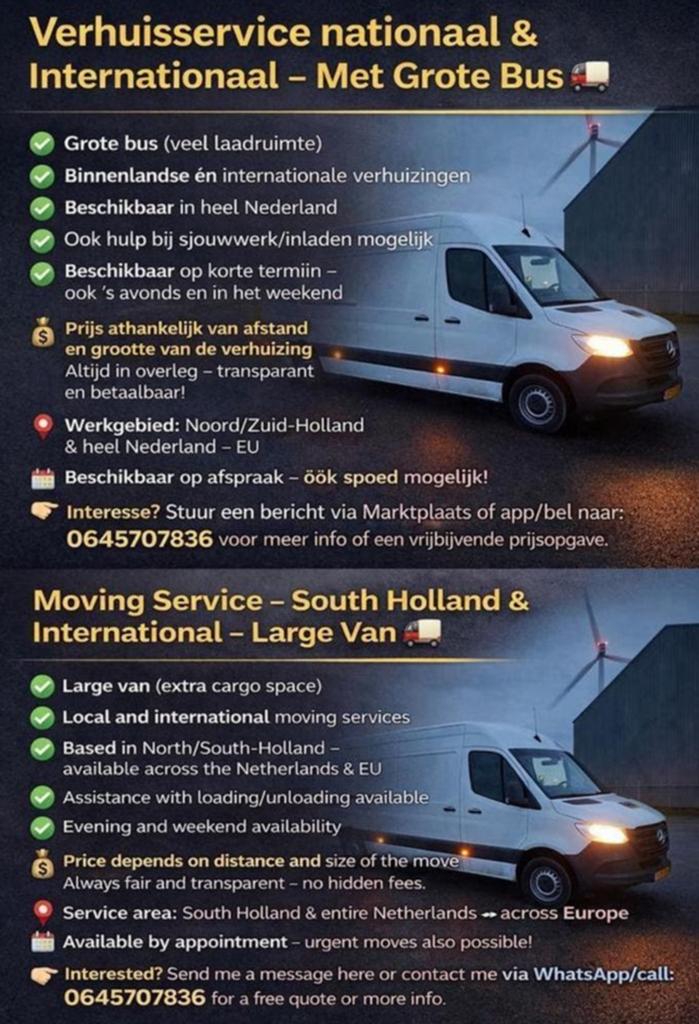 🚛 Vandaag verhuizen? | Vanaf €50 | NL & EU | Snelle service, Inpakservice, Verhuizen binnen Nederland
