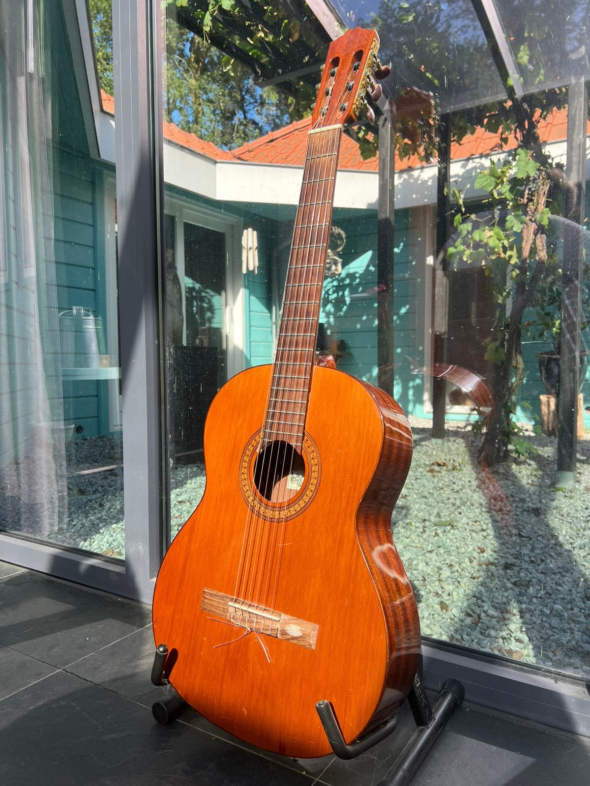 (Kapotte) klassieke gitaar Salvador Cortez cc-22, Ophalen, Gebruikt, Klassieke of Spaanse gitaar