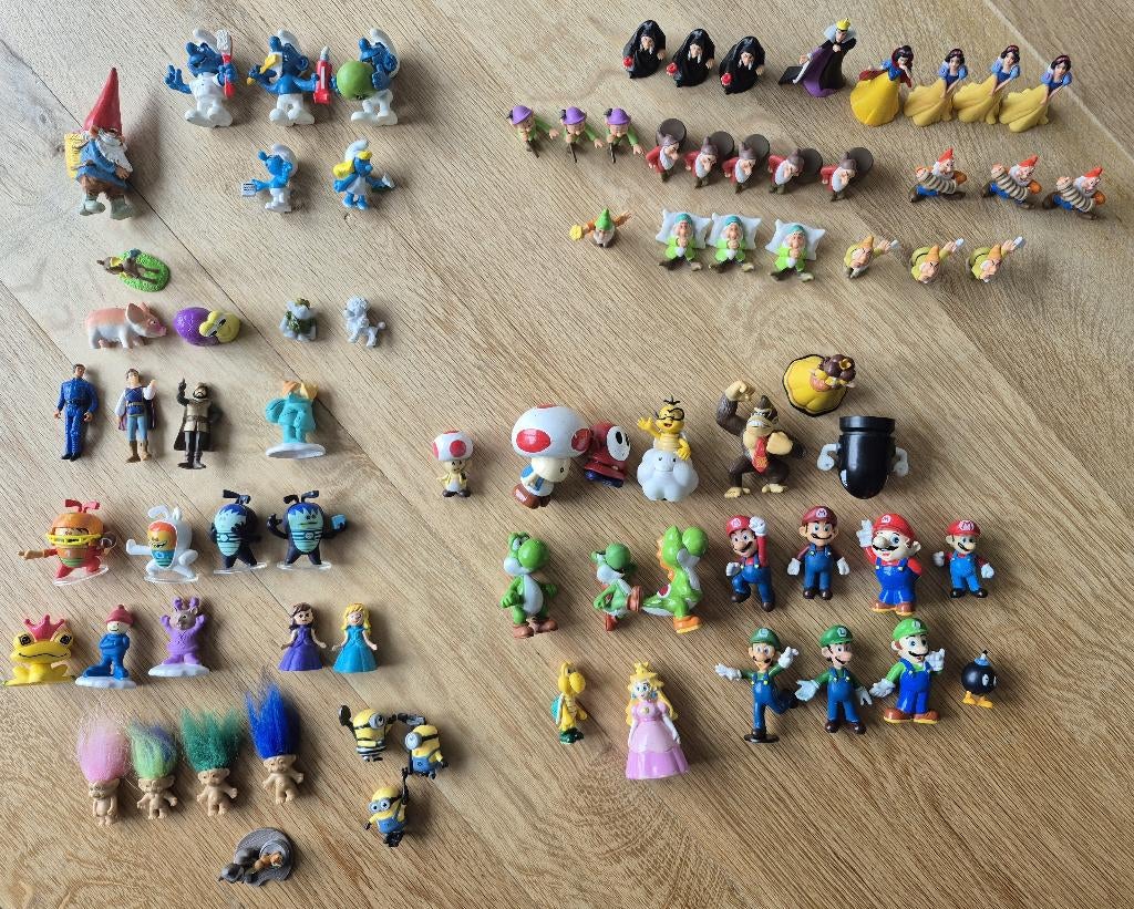 Te Koop! Verschillende poppetjes, Smurfen, kabouter, Mario, Ophalen of Verzenden, Gebruikt