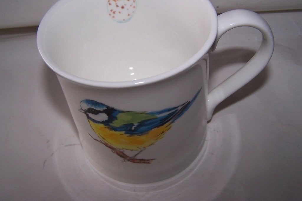 Nutmeg Home Mok met Vogelprint - Fine Bone China., Overige merken, Zo goed als nieuw, Overige stijlen, Porselein