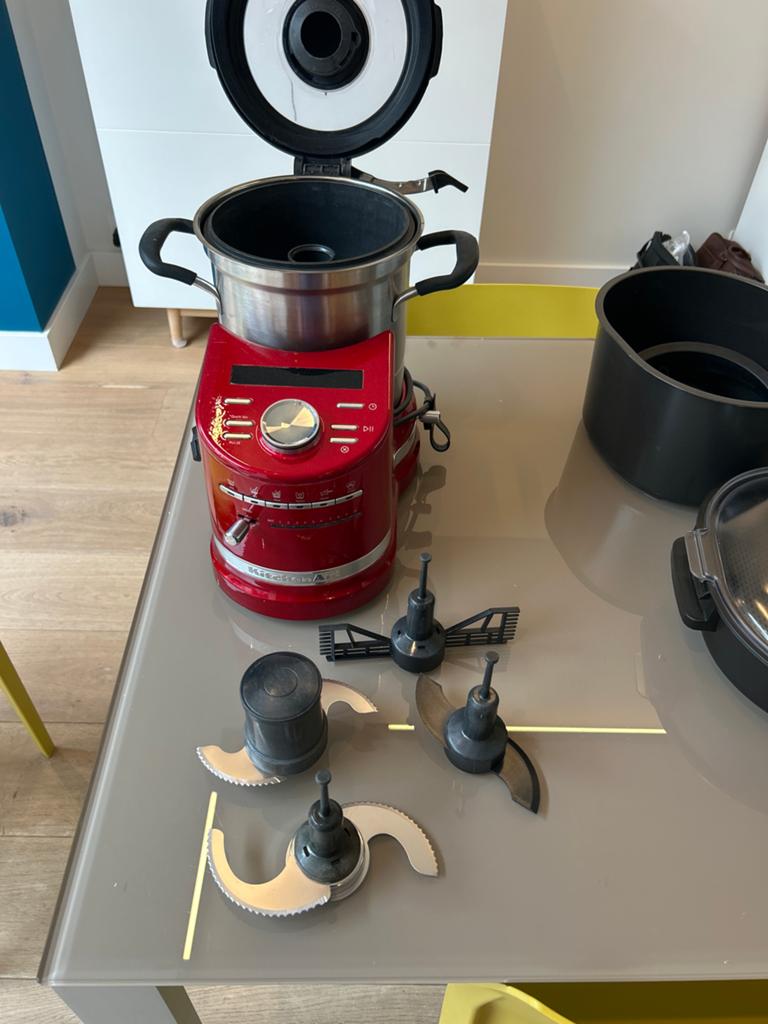 KitchenAid cook processor rood, 4 liter of meer, Ophalen, Gebruikt, 3 snelheden of meer