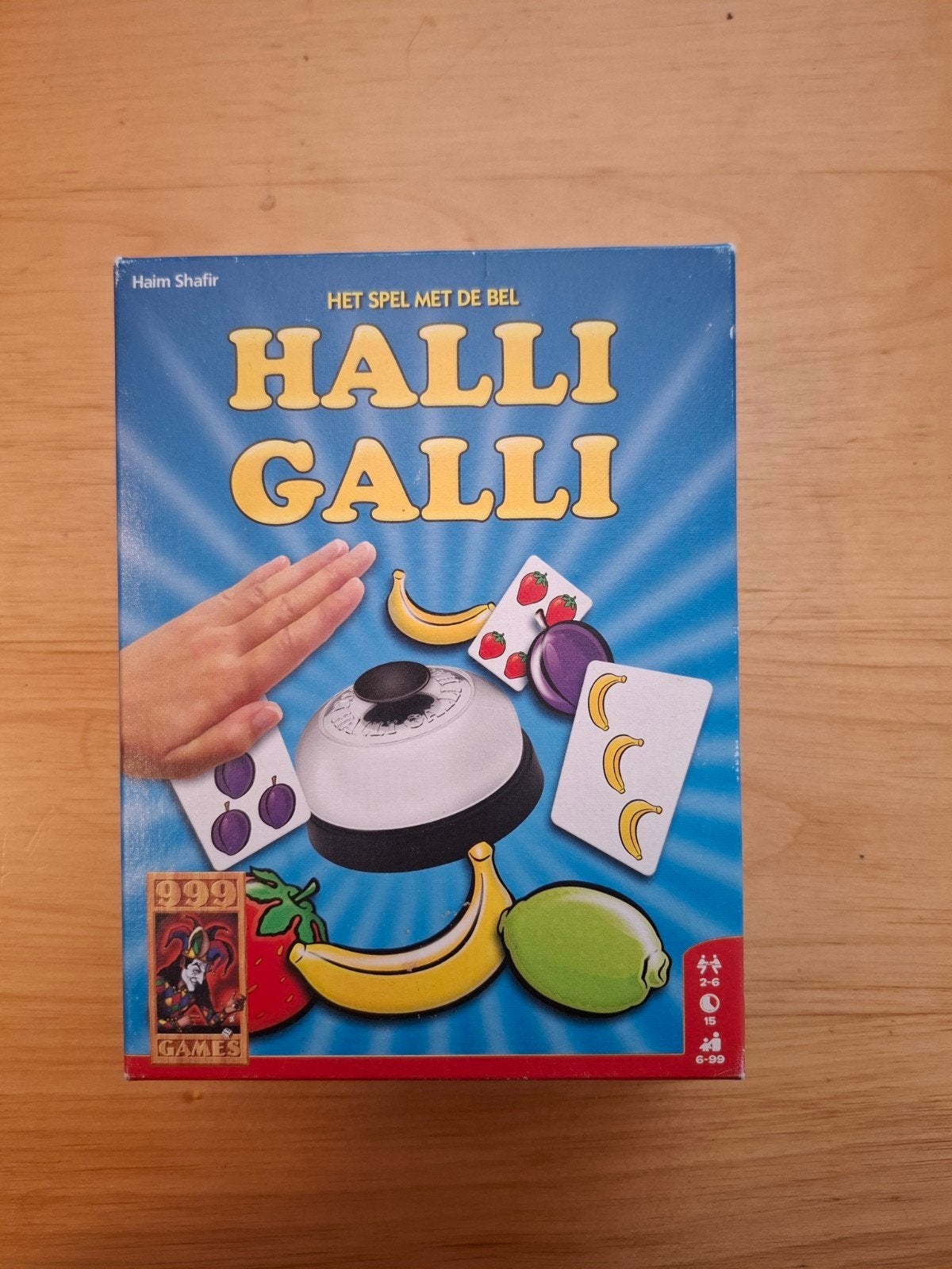 Halli Galli - Het snelle kaartspel met de bel, Een of twee spelers, Ophalen of Verzenden, Gebruikt, 999 Games