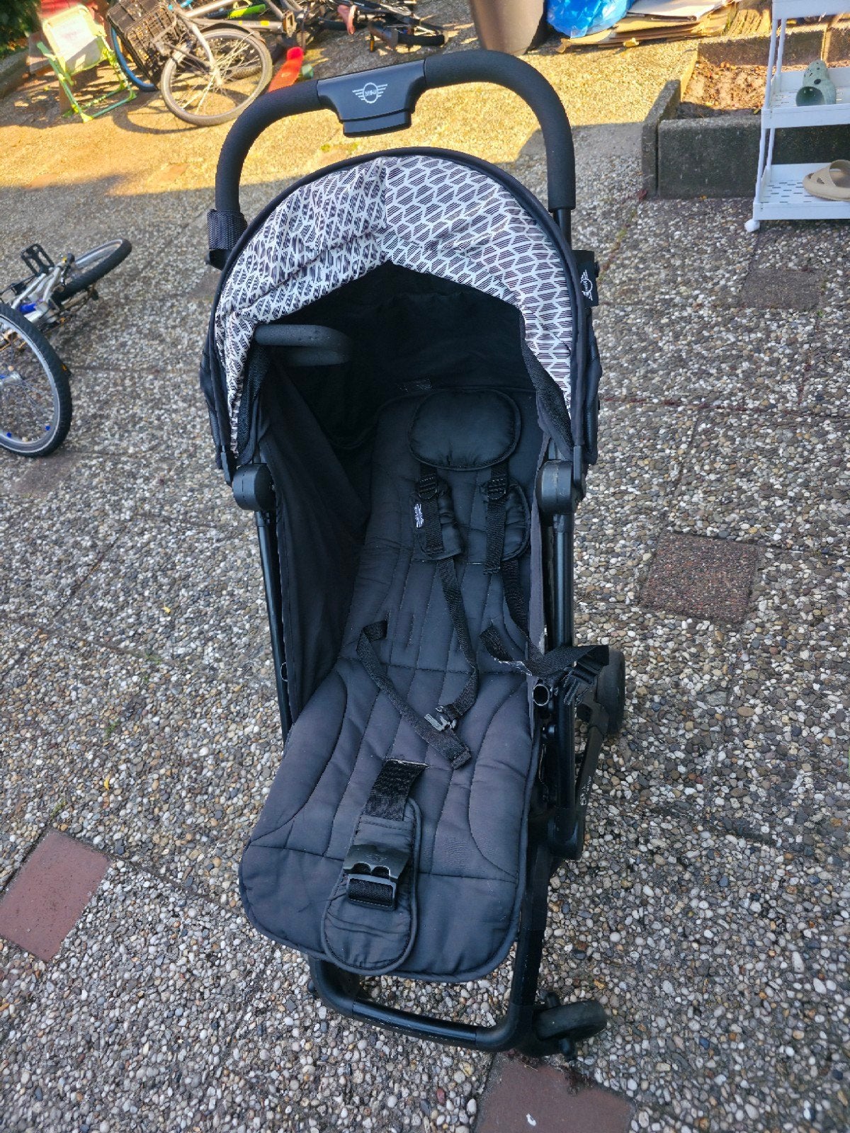 MINI by Easywalker Buggy Zwart met voetenzak van MINI, Ophalen, Gebruikt, Voetenzak