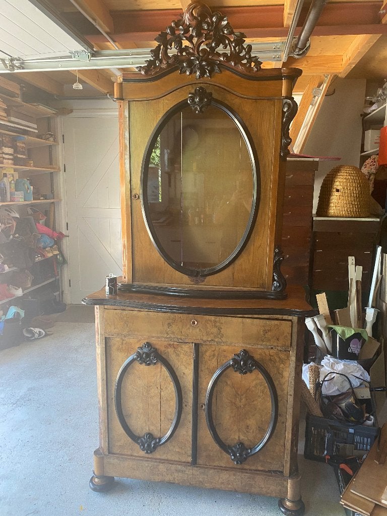 Franse kast, Ophalen, Met plank(en), Gebruikt, 100 tot 150 cm
