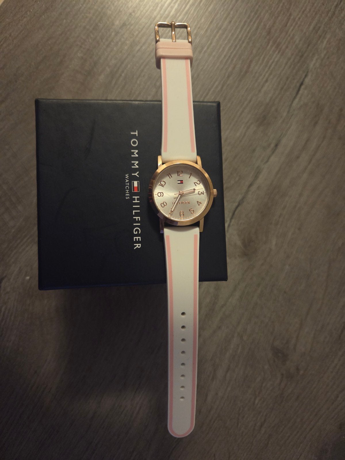 Tommy Hilfiger kinderhorloge - Wit/Roségoud, Ophalen, Nieuw