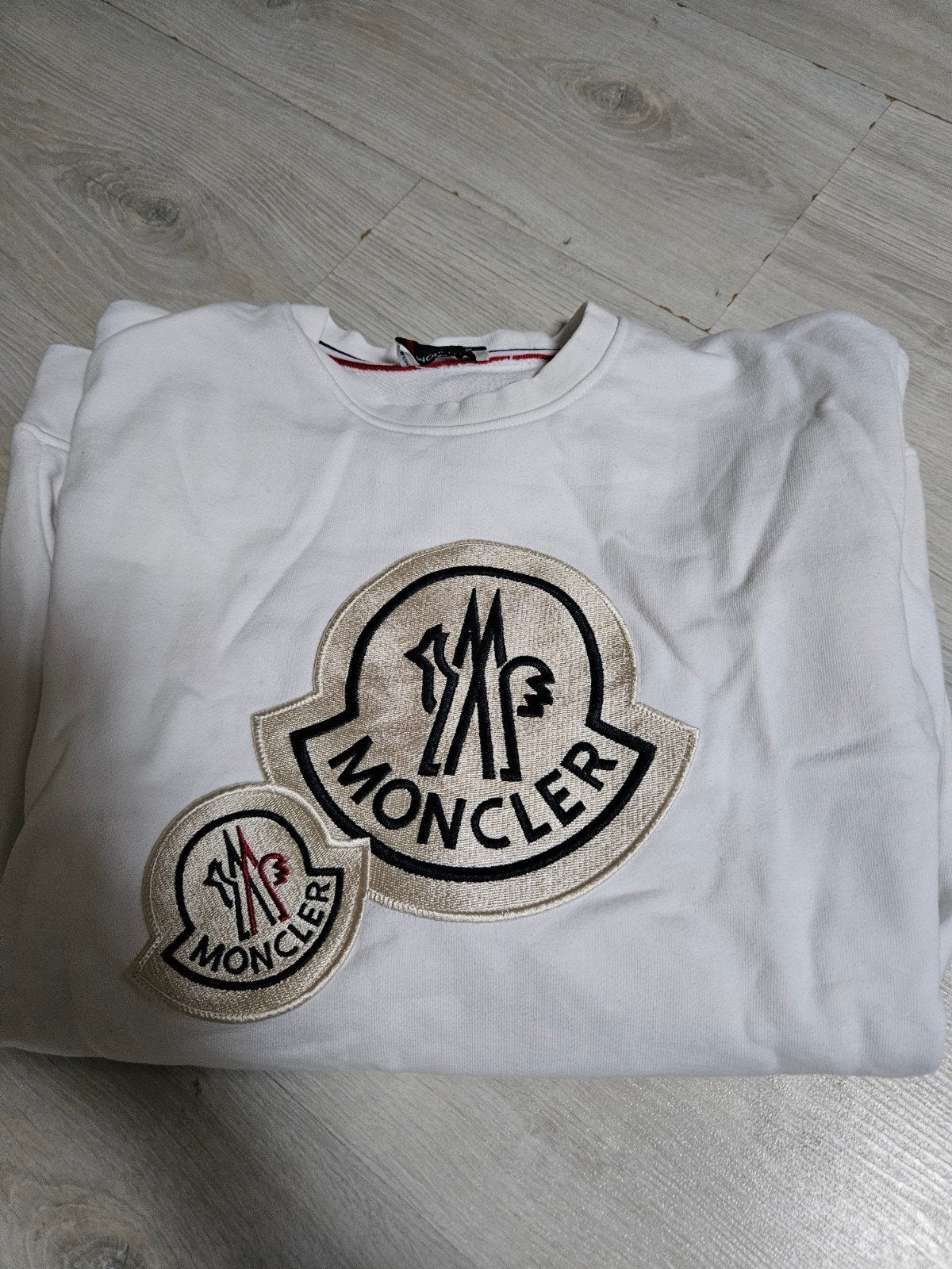 Moncler sweater wit mt S, Moncler, Wit, Ophalen of Verzenden, Zo goed als nieuw