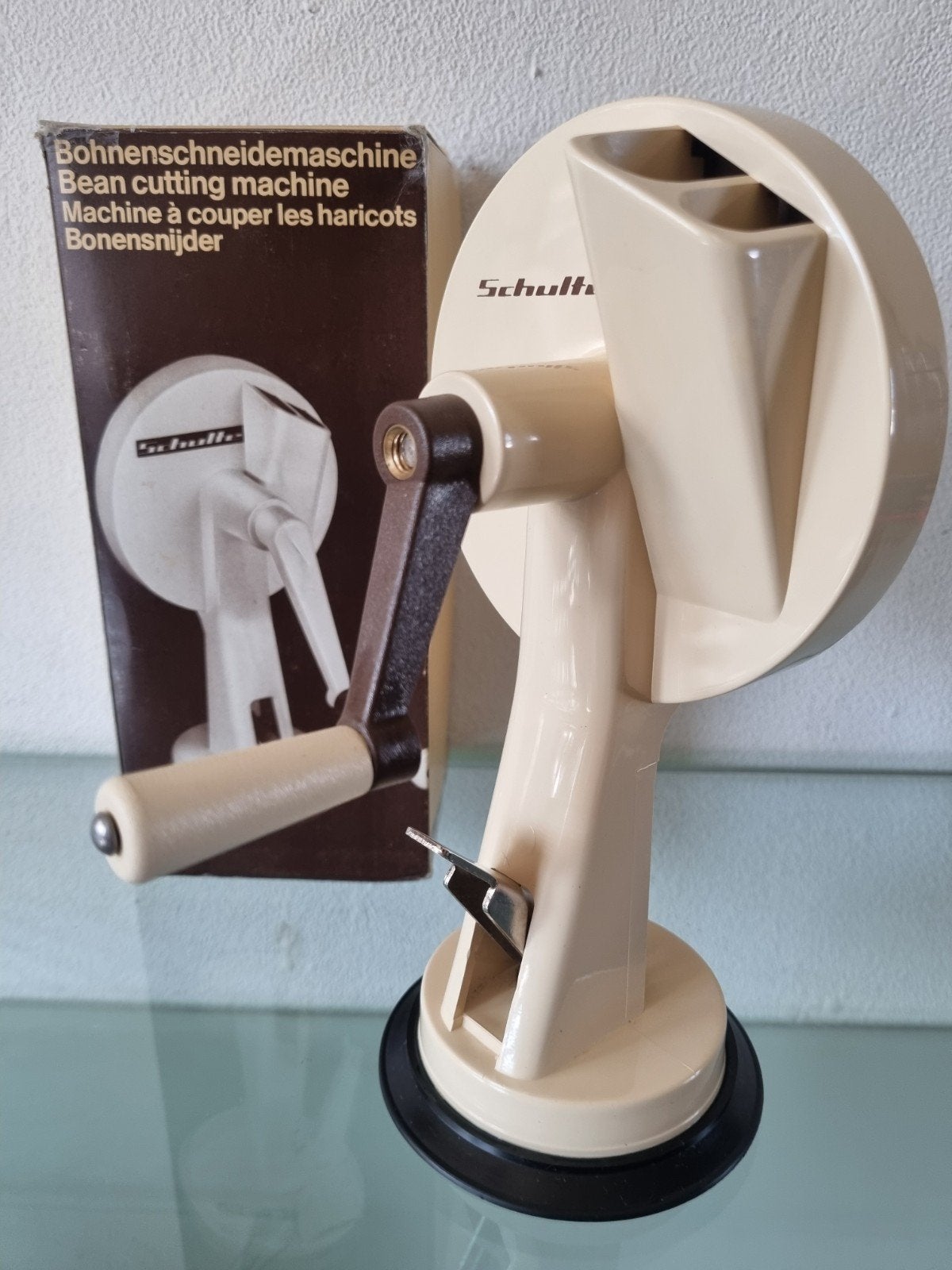 Orig,VNT, Schulte, SNIJBONENMOLEN/SNIJDER,Compl/Doos, Inwst!, Kunststof, Ophalen of Verzenden, Zo goed als nieuw, Snijmachine