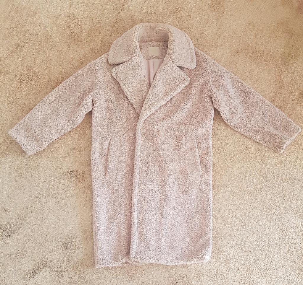 JOSH V Teddy Coat Winterjas Soft Nude maat S (Oversized), Kleding | Dames, Jassen | Winter, Gedragen, Beige, Ophalen of Verzenden