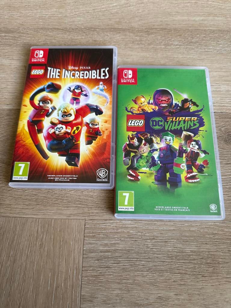 LEGO The Incredibles & LEGO DC Super-Villains Nintendo Switc, Avontuur en Actie, Gebruikt, 2 spelers, Eén computer
