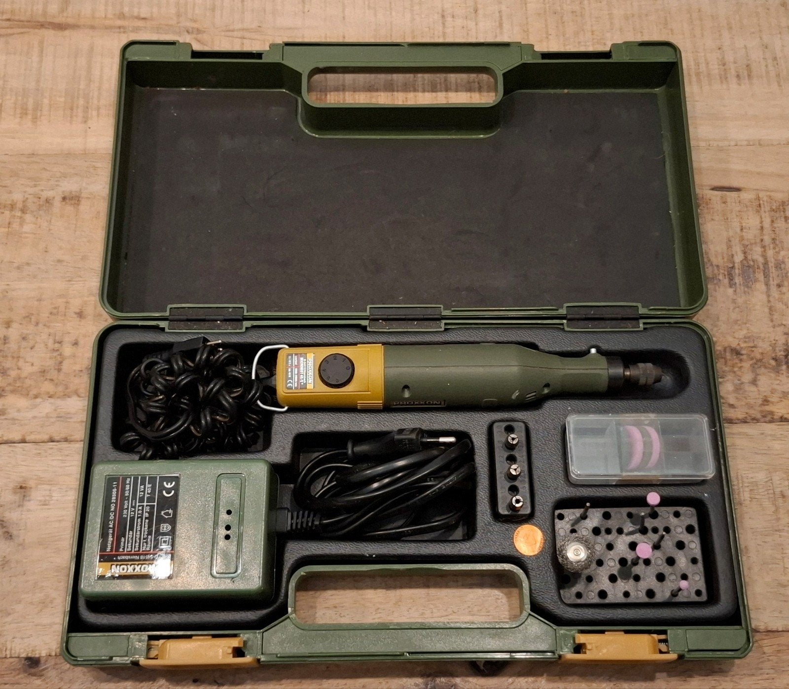 Proxxon Micromot 40/E Mini Boormachine Modelbouw Set, Boormachine, Variabele snelheid, Ophalen of Verzenden, Zo goed als nieuw