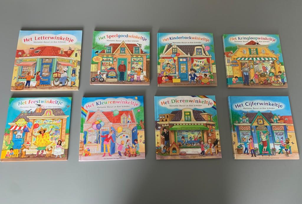 De gehele reeks van de winkel boekjes 8 st., Boeken, Ophalen of Verzenden, Zo goed als nieuw, Marianne Busser; Ron Schröder