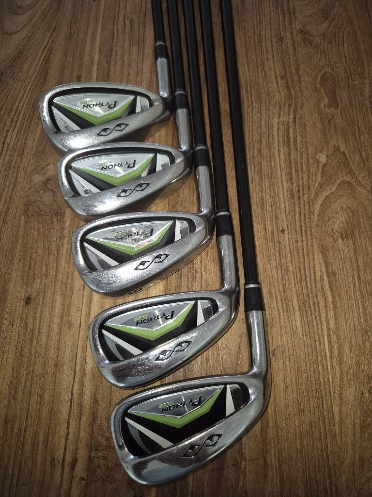 Linkshandige golfset heren ijzers €75,- Python XLD2, Ophalen of Verzenden, Zo goed als nieuw, Set