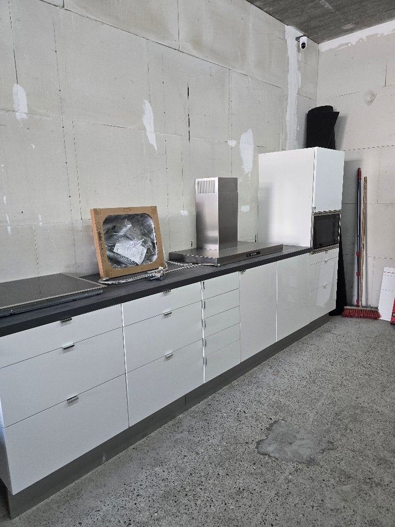 Te koop Complete  hoogglans witte keuken., Ophalen, Gebruikt, Wit, Hoogglans of Gelakt