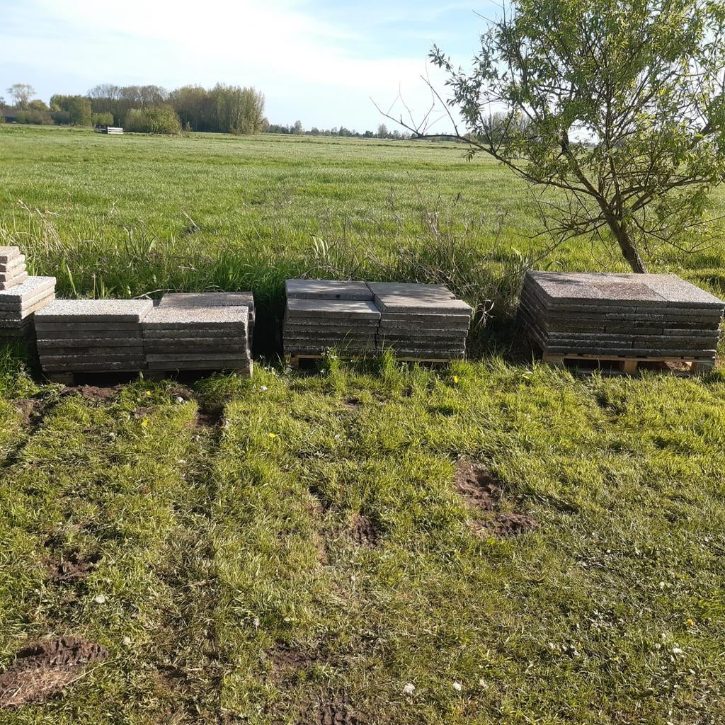 Grindtegels, Ophalen, Gebruikt, Beton, Terrastegels