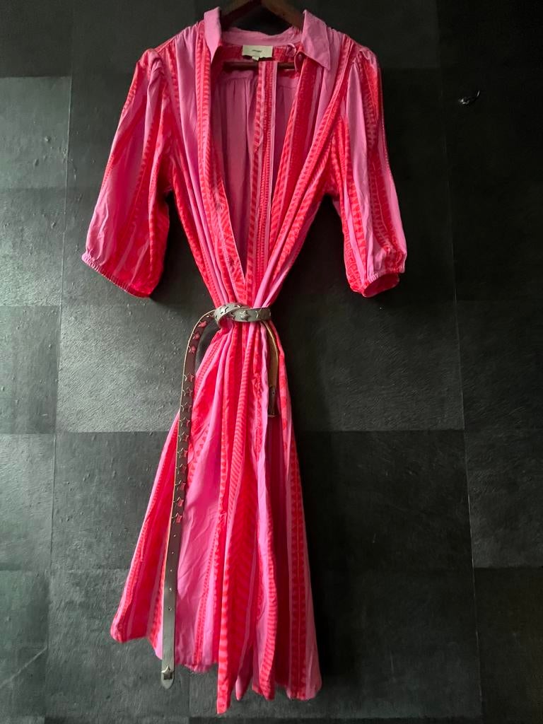 Mooie jurken, Kleding | Dames, Jurken, Zo goed als nieuw, Maat 42/44 (L), Roze, Onder de knie, Ophalen of Verzenden