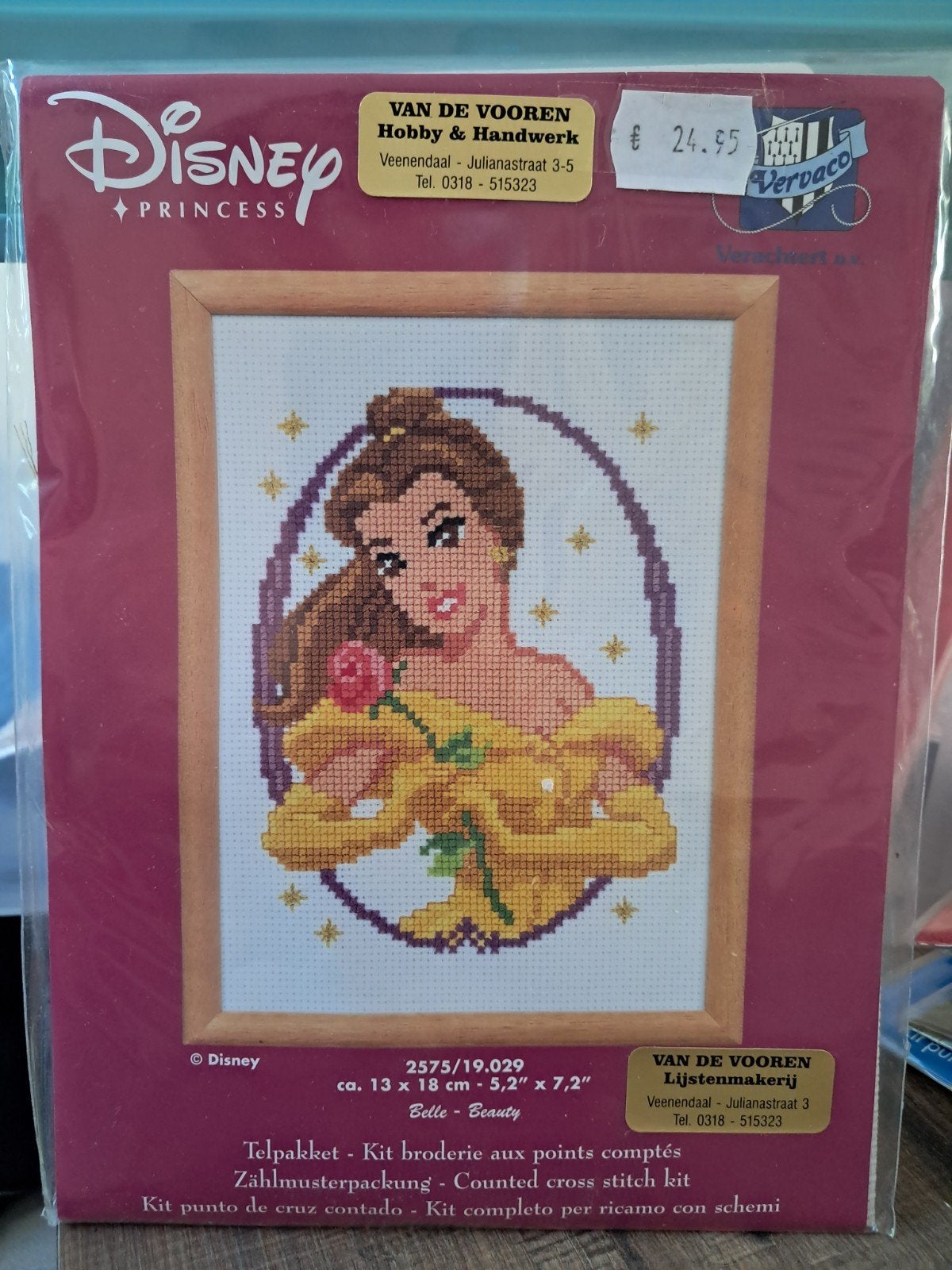 Disney Princess Belle Borduurpakket - Nieuw, Ophalen of Verzenden, Nieuw, Handborduren, Borduurpakket
