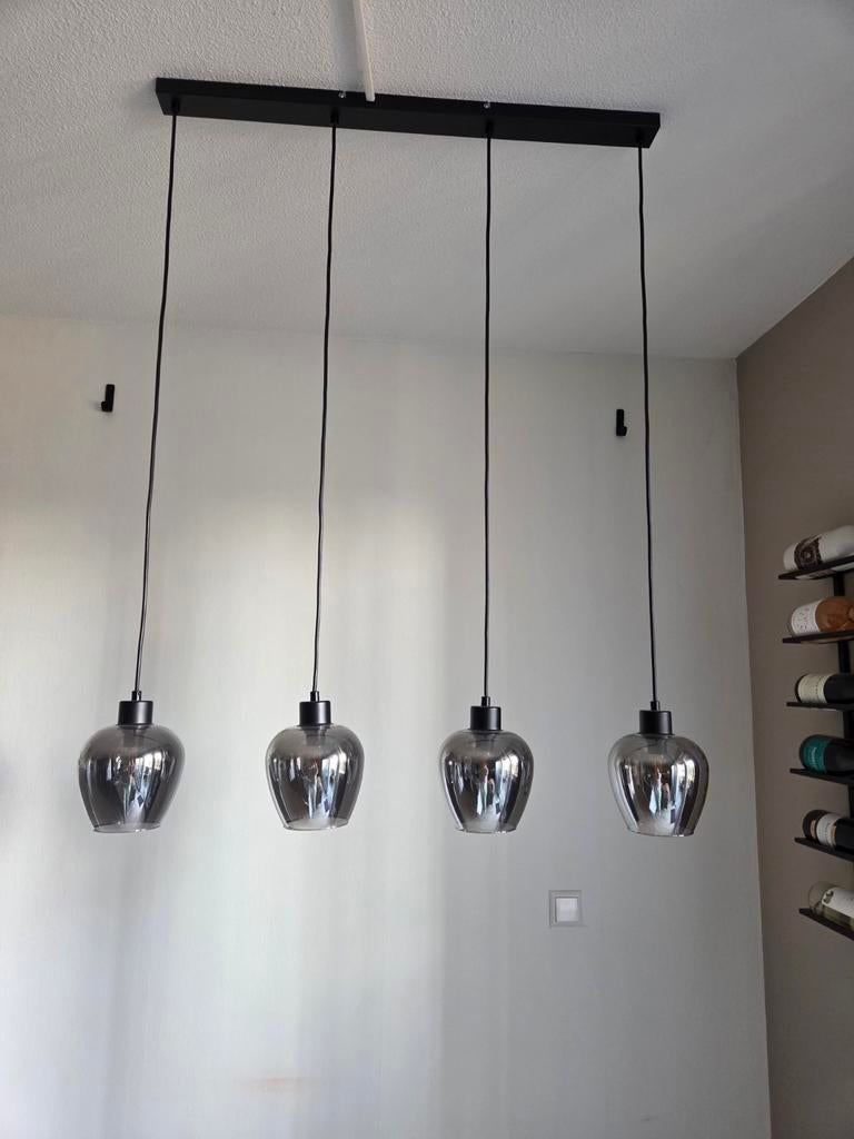 Hanglampen
LumenXL 4-lichts hanglamp - smoke glas - Sanford, Ophalen, Glas