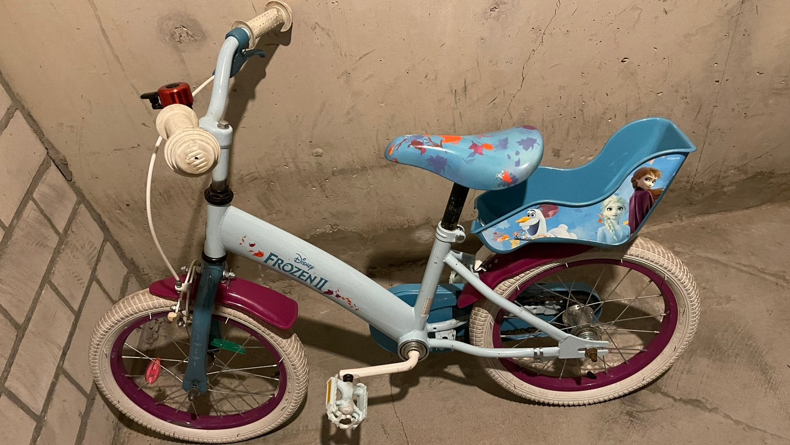 Kinderfiets Frozen, Ophalen, Zo goed als nieuw, Minder dan 16 inch