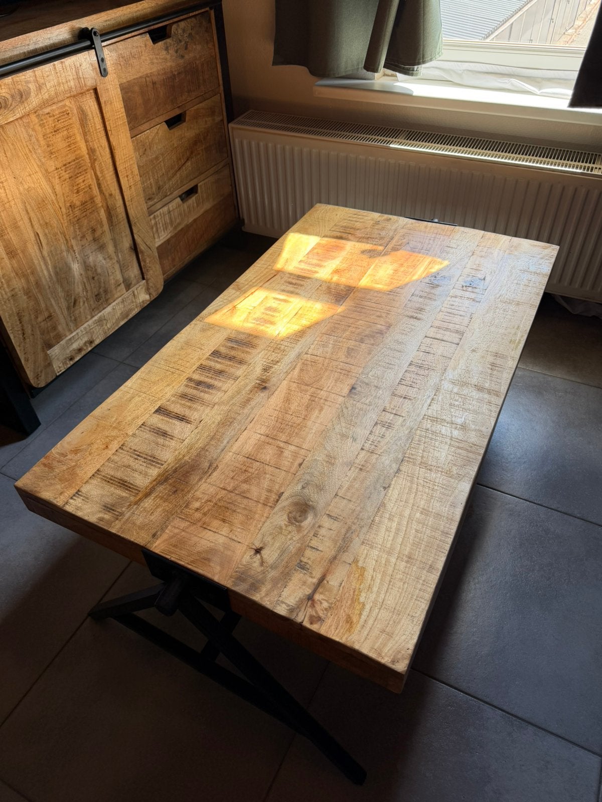 Salontafel Massief Mango Hout, Huis en Inrichting, Tafels | Salontafels, Ophalen, 100 tot 150 cm, 50 tot 100 cm, Zo goed als nieuw