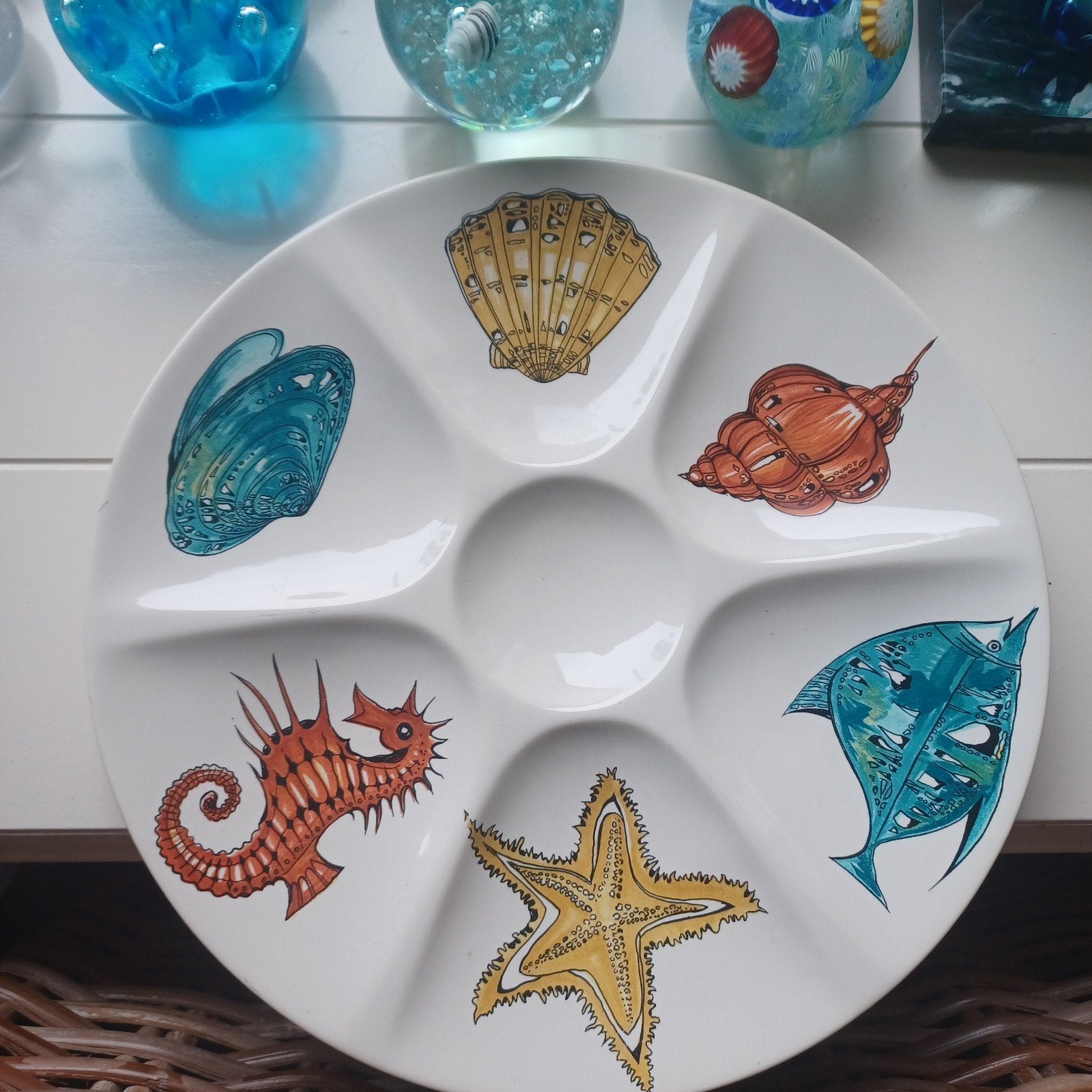 Villeroy & Boch vintage schaal, hapjesschaal zeedieren, Ophalen of Verzenden
