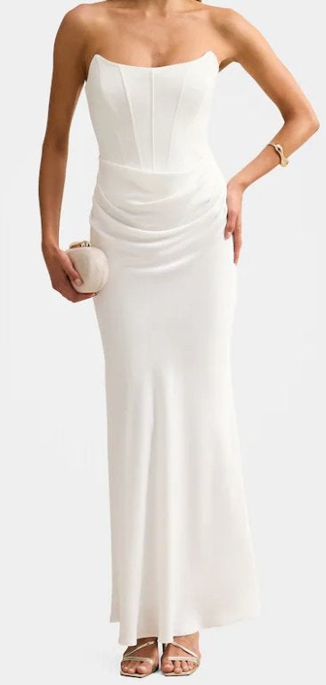Avond / gala jurk, Kleding | Dames, Wit, Ophalen of Verzenden, Zo goed als nieuw, Maat 34 (XS) of kleiner