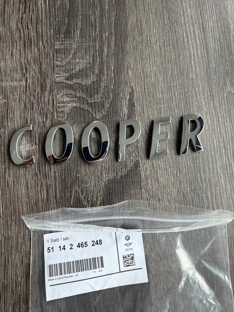 Originele Mini Cooper Embleem Letters - Chroom, Ophalen of Verzenden