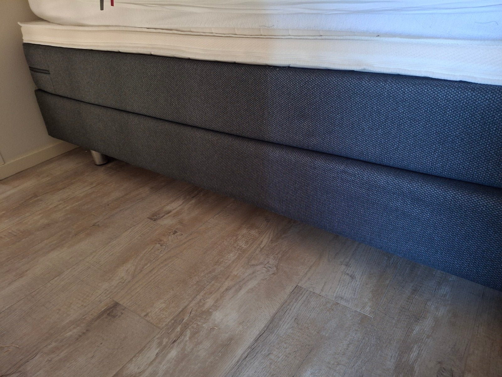Boxspring 90x200 met topmatras JYSK, Ophalen, 90 cm, Eenpersoons, Zo goed als nieuw