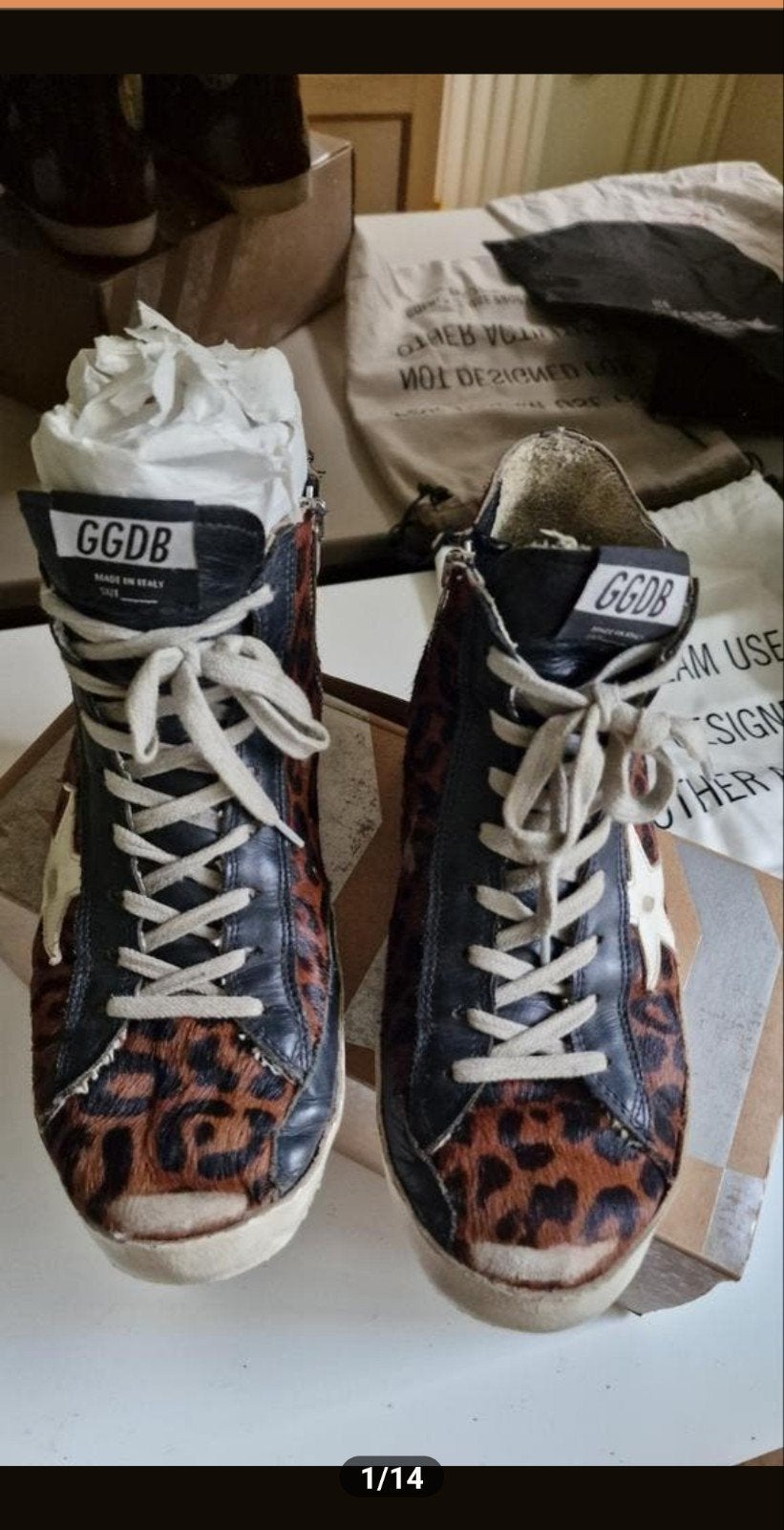 Golden Goose Francy maat 38, Kleding | Dames, Ophalen of Verzenden, Gedragen, Wit, Sneakers of Gympen
