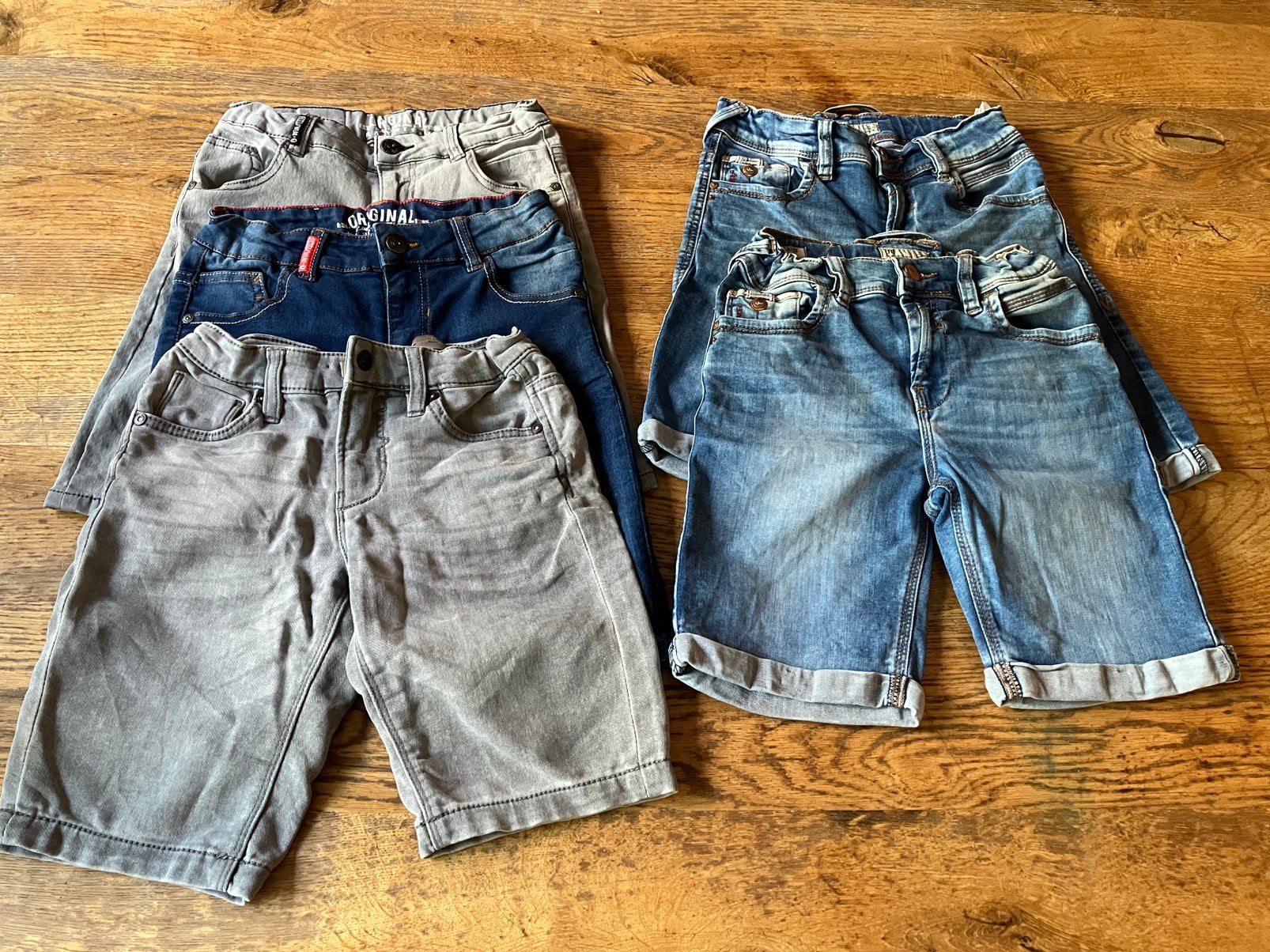 5 korte broeken spijkerbroeken jongen maat 140, Ophalen of Verzenden, Zo goed als nieuw, Jongen, Broek