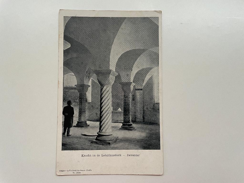 D162 Oude ansichtkaart Deventer : Krocht Lebuinuskerk, Verzamelen, Ansichtkaarten | Nederland, Ongelopen, Overijssel, Voor 1920