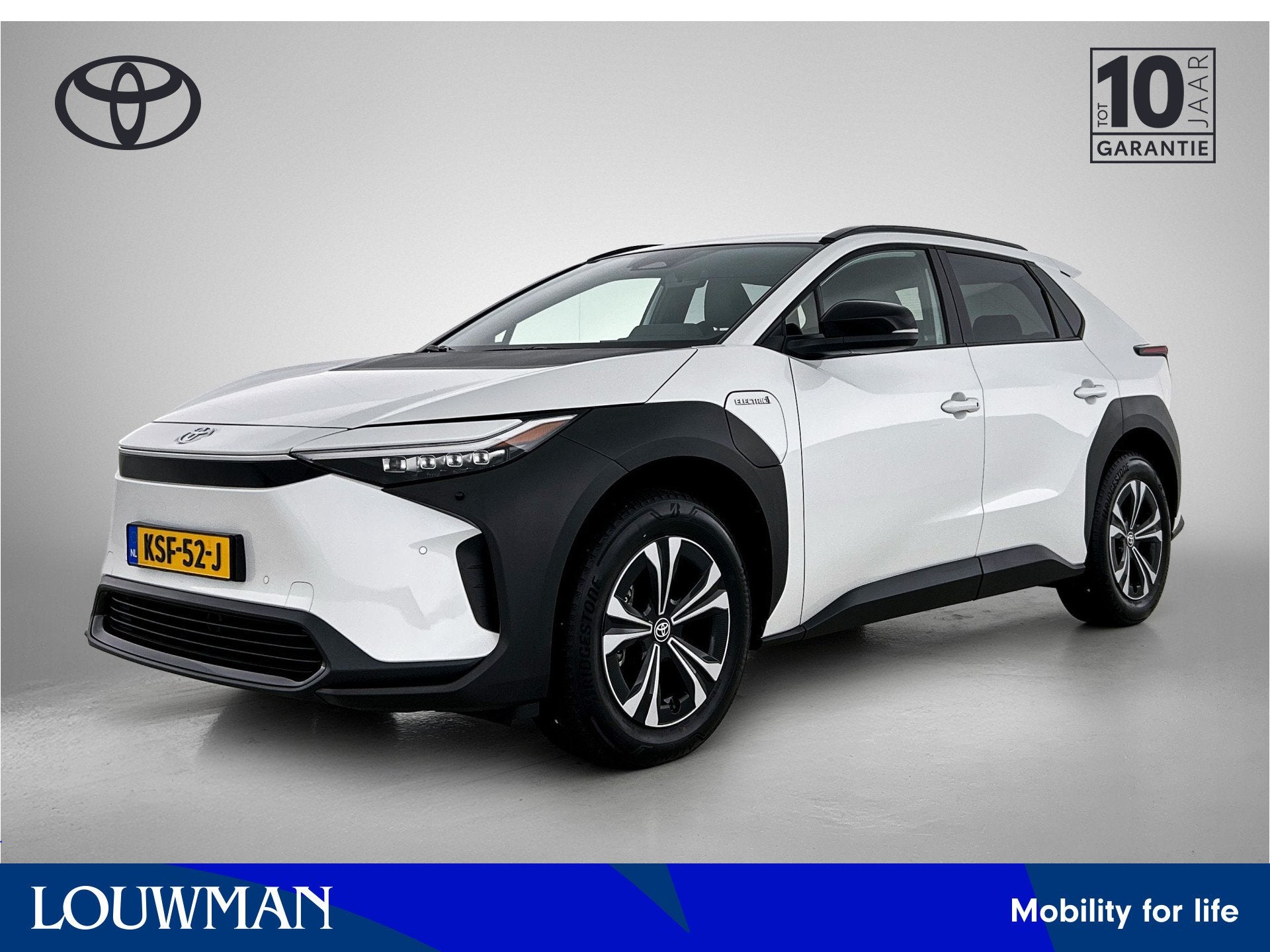 Toyota Bz4x Dynamic 71 kWh (bj 2023, automaat), 12 maanden, Gebruikt, Leder en Stof, Wit
