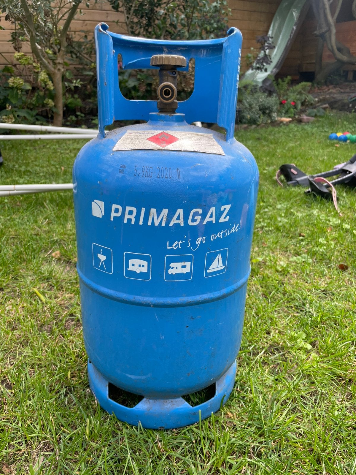 Primagaz gasfles, Ophalen, Gebruikt