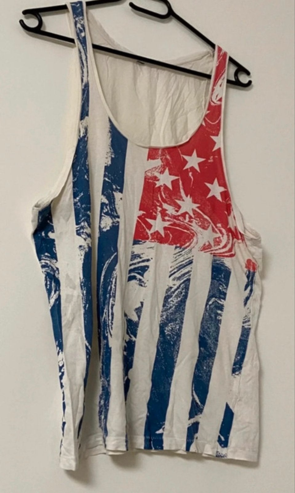 Heren tanktop met Amerikaanse vlag print maat M, Ophalen of Verzenden, Zo goed als nieuw
