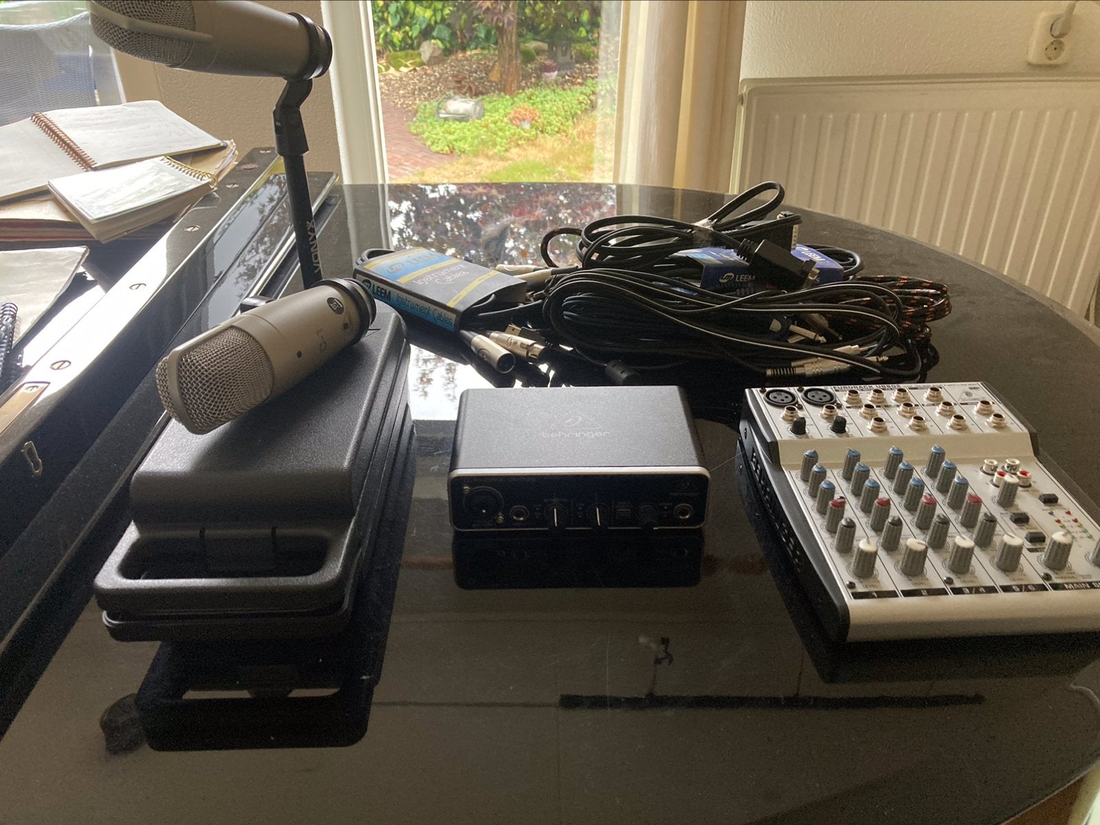 Behringer studio mixer Eurorack met microfoons en toebehoren, Ophalen of Verzenden, Zo goed als nieuw