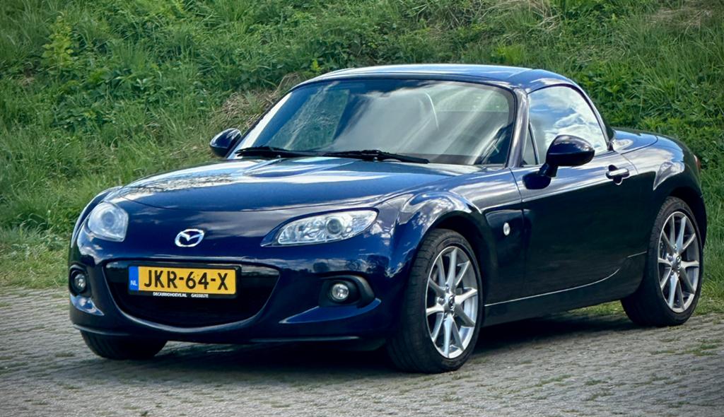 Mazda MX-5 2.0 AUT 2013 Blauw, Auto's, Achterwielaandrijving, 4 cilinders, Cabriolet, Leder