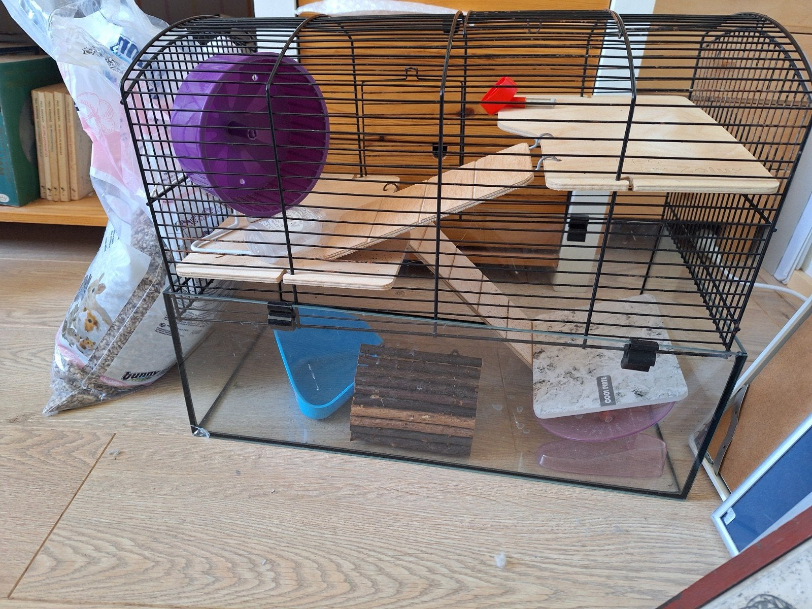 glazen hamsterhok, Ophalen, Minder dan 75 cm, Hok, Minder dan 60 cm