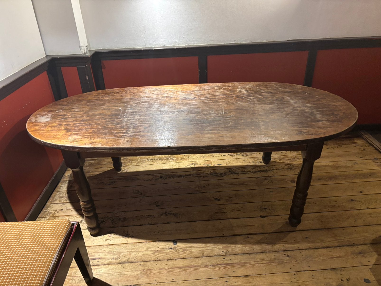 Antieke Massief Houten Salonafel, Ophalen, 50 – 75, Gebruikt, 100 tot 150 cm