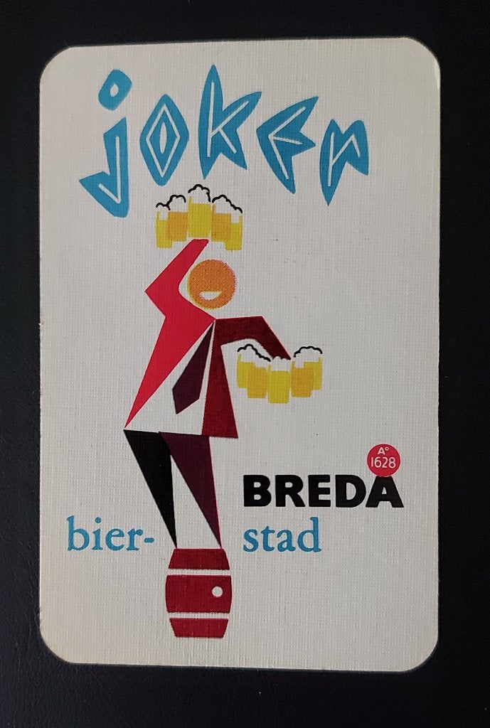 oude speelkaarten joker Breda Bier, Ophalen of Verzenden, Zo goed als nieuw, Speelkaart(en)