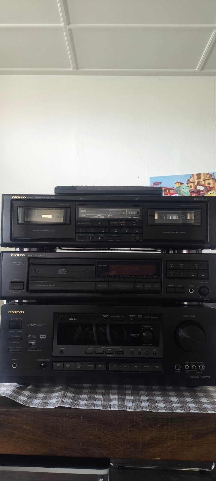 Onkyo Stereo Set: Cassettedeck, CD-speler, Receiver, Ophalen