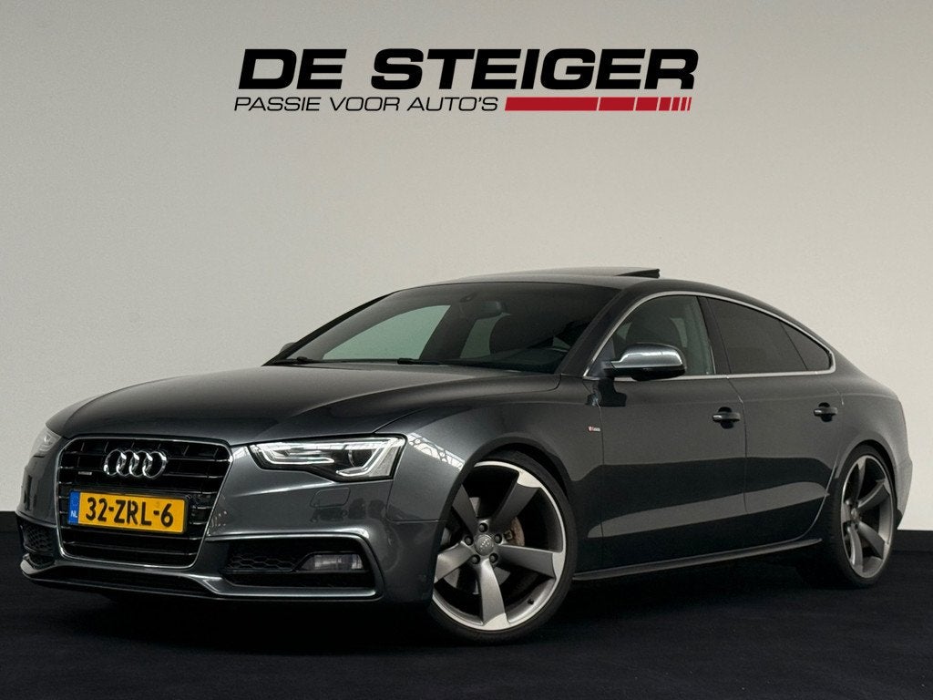 Audi A5 Sportback 2.0 TFSI quattro 3 x S-line Open Dak B&O N, Automaat, Euro 5, Gebruikt, Zwart