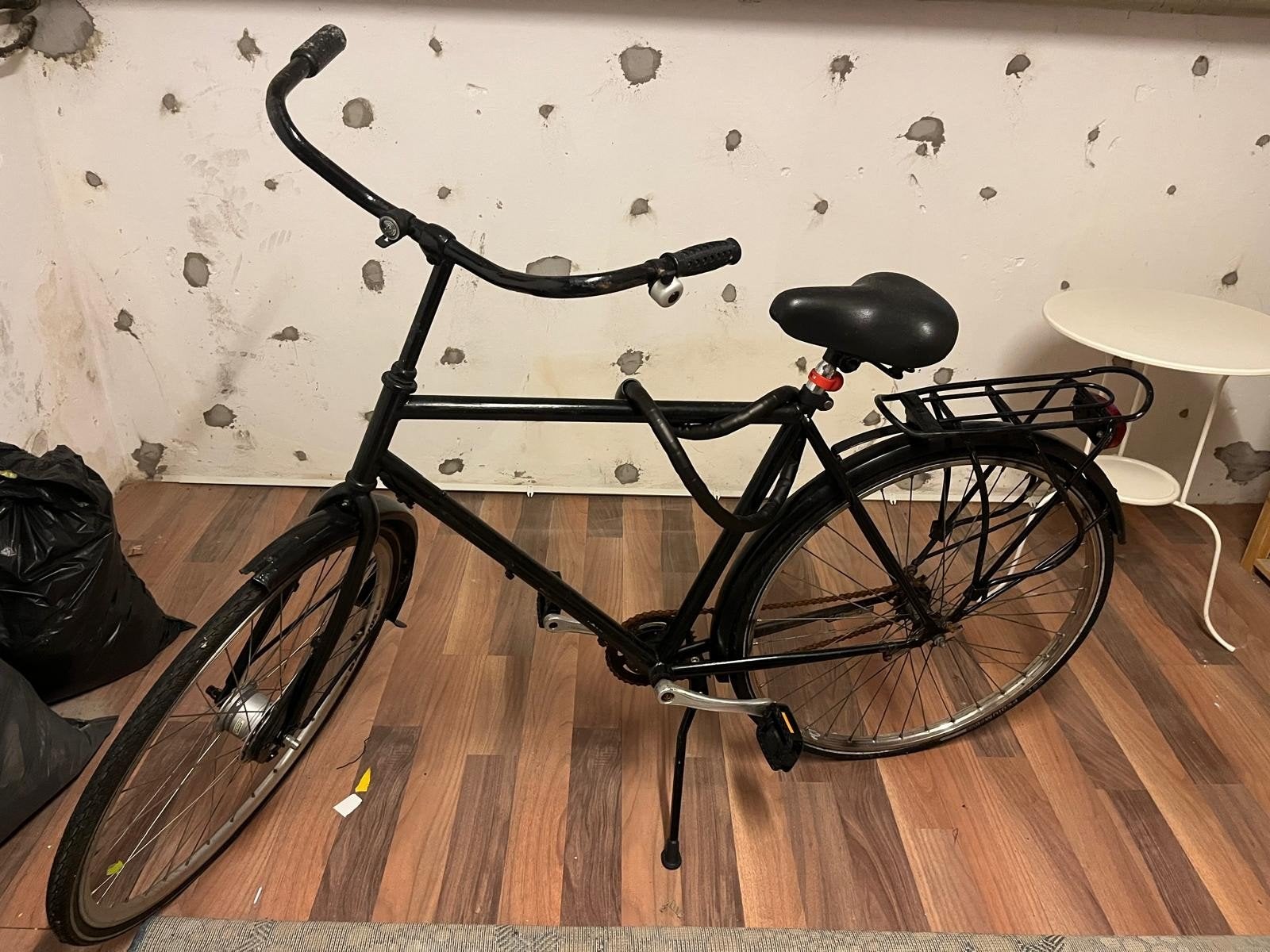 Zwarte stadsfiets, Trommelrem, Ophalen, Overige merken, 53 tot 56 cm