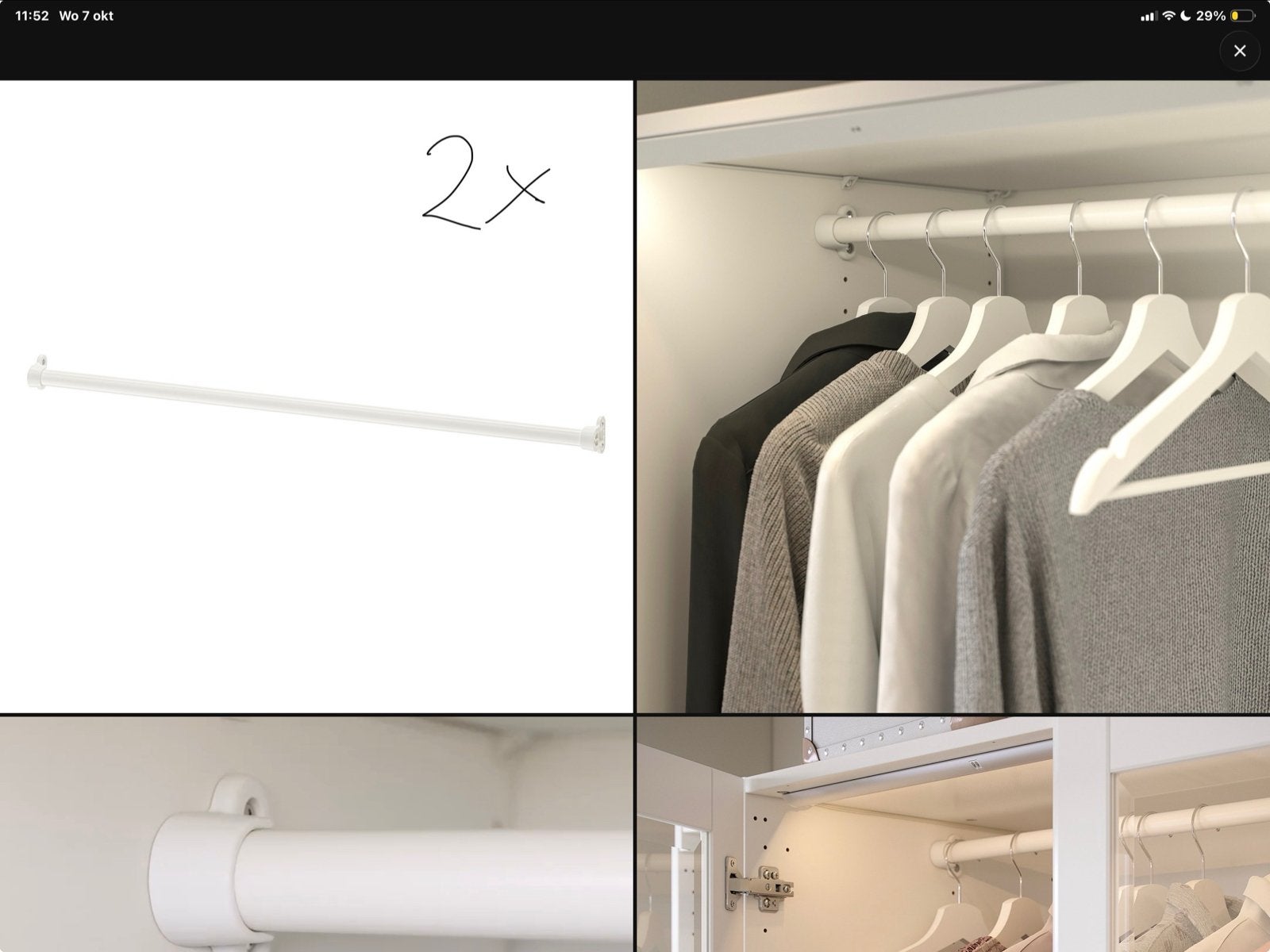 IKEA Komplement Kledingkast Accessoires - Zo goed als nieuw, Ophalen, Overige materialen, 50 tot 100 cm, Zo goed als nieuw