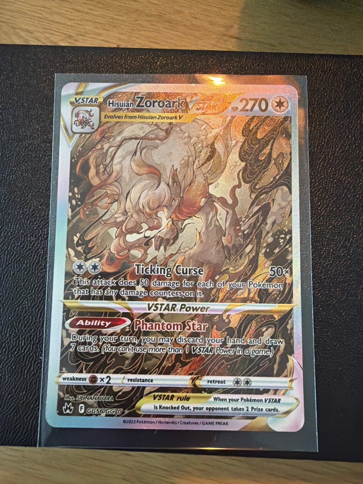 Pokémon Hisuian Zoroark VSTAR GG56/GG70 (Foil), Ophalen of Verzenden, Zo goed als nieuw, Losse kaart, Foil