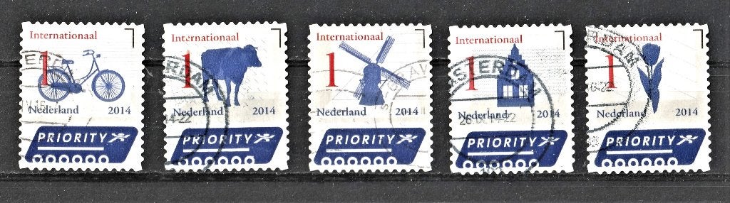 49 G --serie Nederlandse Iconen 2014, Verzenden, Na 1940, Gestempeld