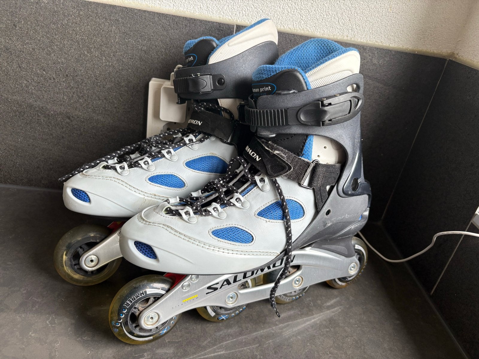 Salomon TR8 Titanium inline skates/skeelers - maat 45, Sport en Fitness, Gebruikt, Heren, Inline skates 4 wielen, Salomon