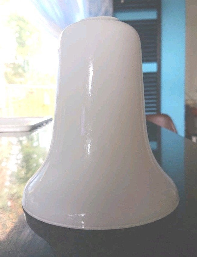 Prachtig opaline antiek lampenkap izgs, Ophalen of Verzenden, Zo goed als nieuw, Wit, Rond