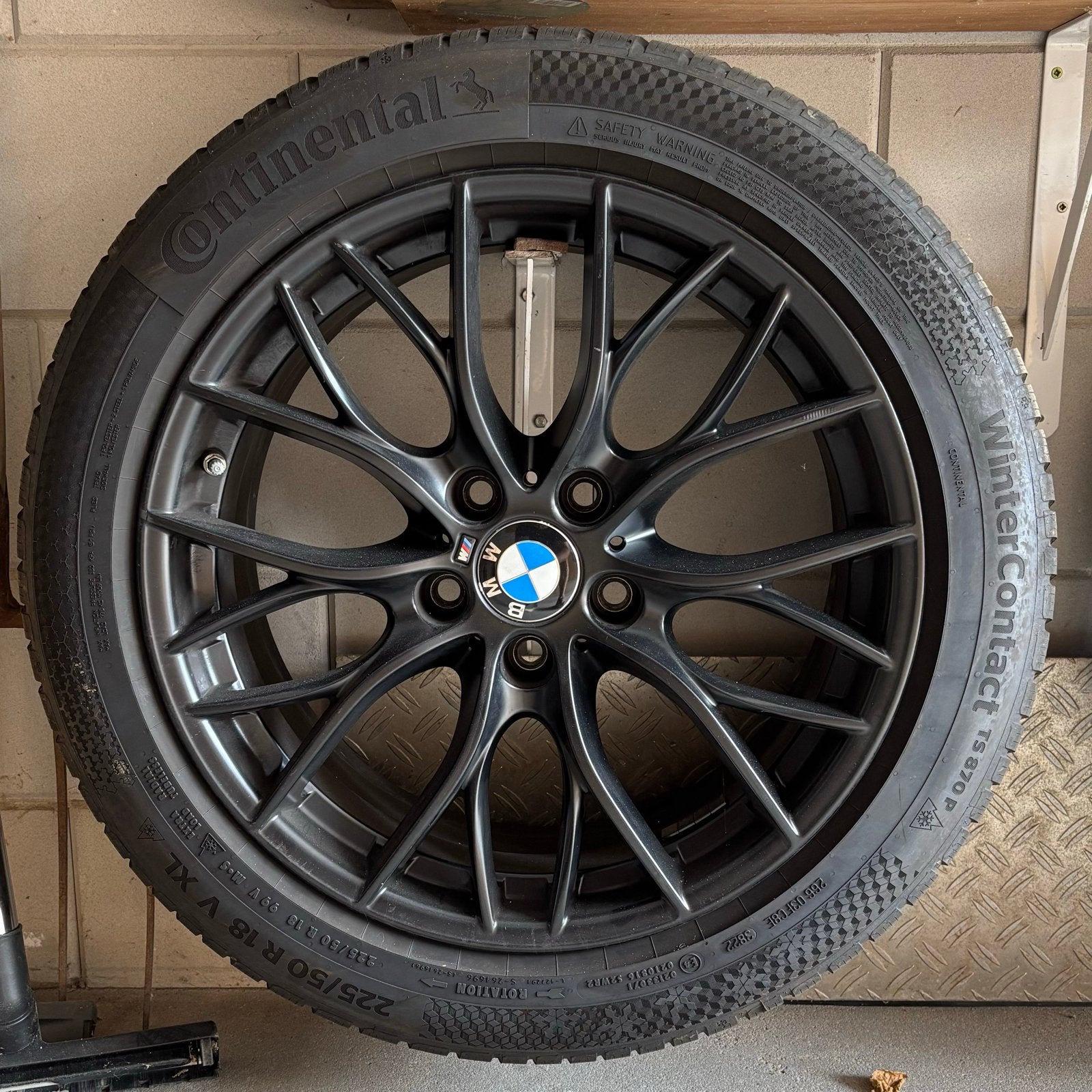 BMW Style 405M 18” velgen met Conti winterbanden 3GT F34 8mm, Ophalen, 18 inch, Gebruikt, Banden en Velgen