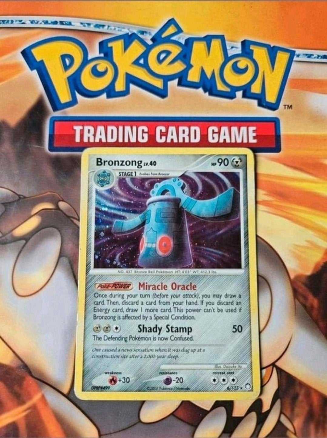 Bronzong 6/123 Diamond&Pearl Mysterious Treasures holo rare, Ophalen of Verzenden, Gebruikt, Losse kaart, Foil