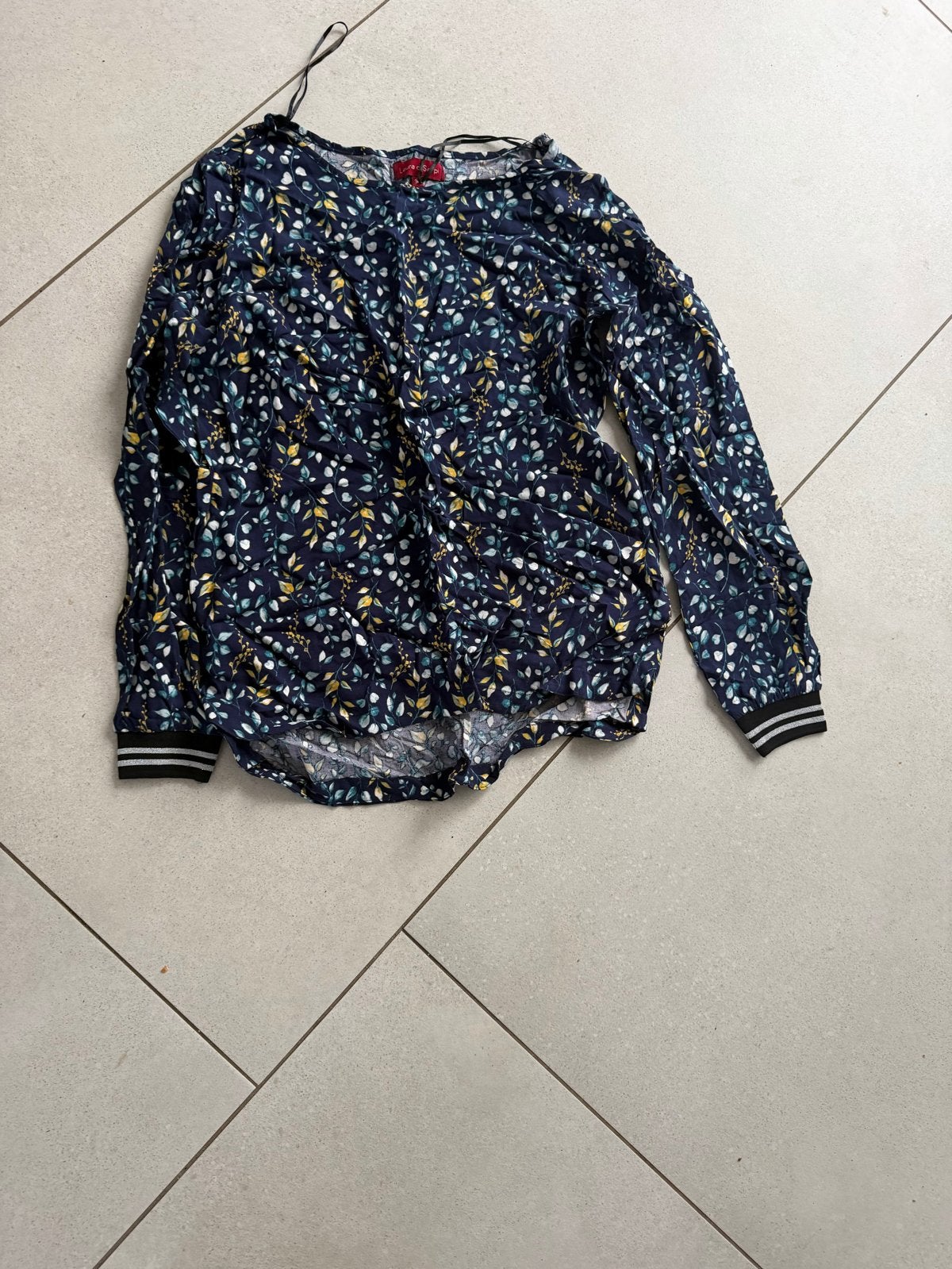 Laura di Sarpi Blouse met bloemenprint, maat 36, Blauw, Ophalen of Verzenden, Zo goed als nieuw, Lange mouw
