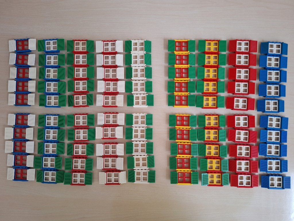 Lego: windows with shutters, ramen met luiken. Raam, luik *, Gebruikt, Overige thema's, Lego, Ophalen of Verzenden